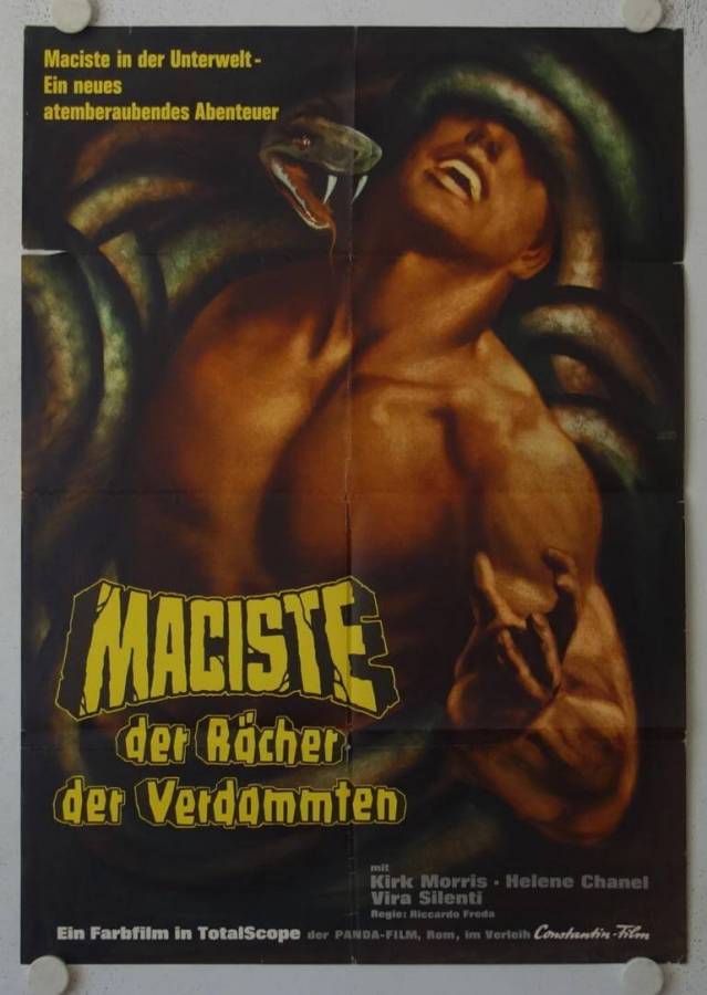 Maciste allinferno - The Witchs Curse original release german movie poster